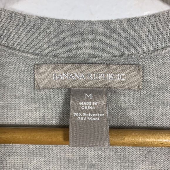 Banana Republic Wool Blend Button Up Pocket Sweater Cardigan Size Medium Womens - Picture 9 of 9